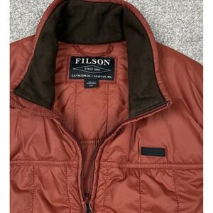 Filson Vest Men XXL PrimaLoft Insulated Rust Orange Outdoor Hiking Work
